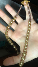 Load image into Gallery viewer, Champagne pearl and crystal necklace